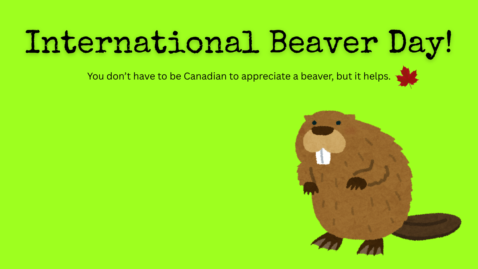 Intlbeaverday